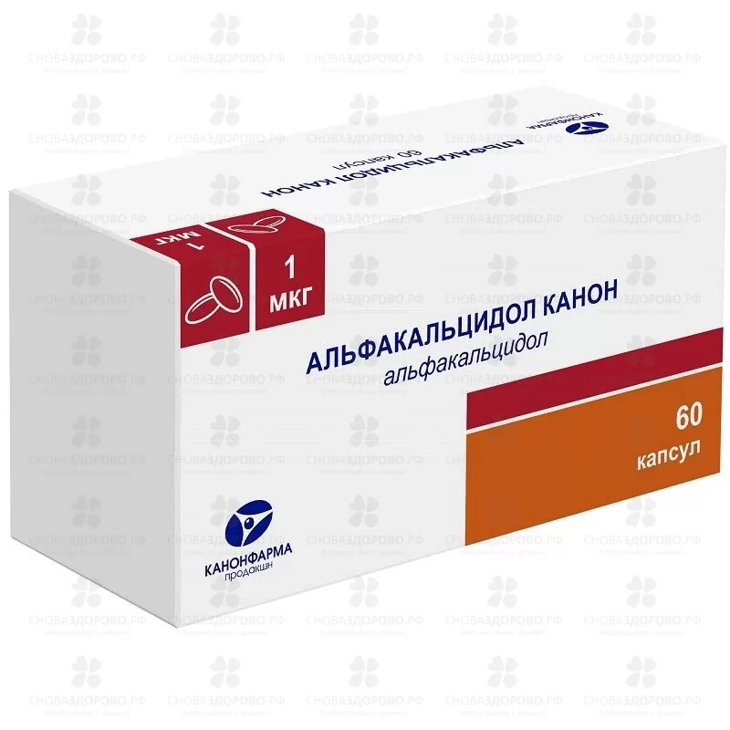 Альфакальцидол Канон капсулы 1мкг №60 ✅ 37940/06787 | Сноваздорово.рф