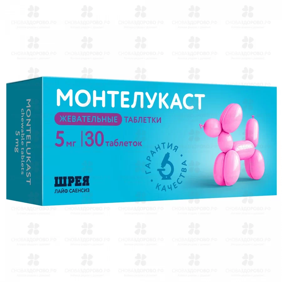 Монтелукаст таблетки жевательные 5мг №30 ✅ 32145/06216 | Сноваздорово.рф