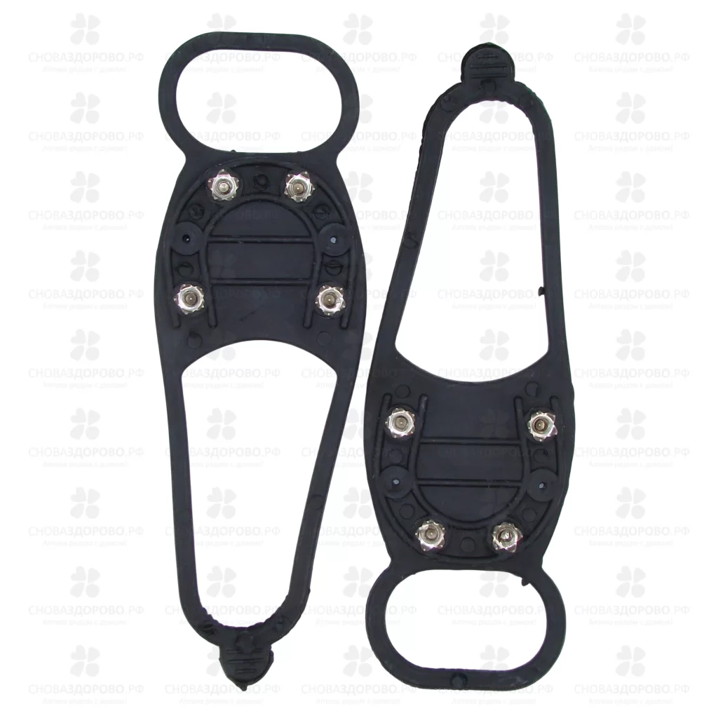 Антигололед "Подкова" 4 шипа-звездочки универсальный р.35-50см арт. ANHZ4 ✅ 28718/06449 | Сноваздорово.рф