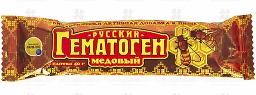Гематоген РУССКИЙ медовый 40г (БАД) ✅ 10225/06200 | Сноваздорово.рф