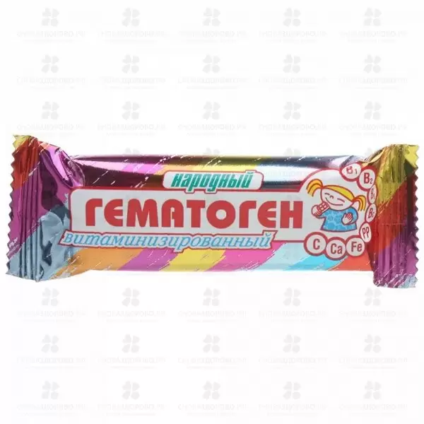 Гематоген НАРОДНЫЙ витаминизированный 40г (БАД) ✅ 20951/06419 | Сноваздорово.рф
